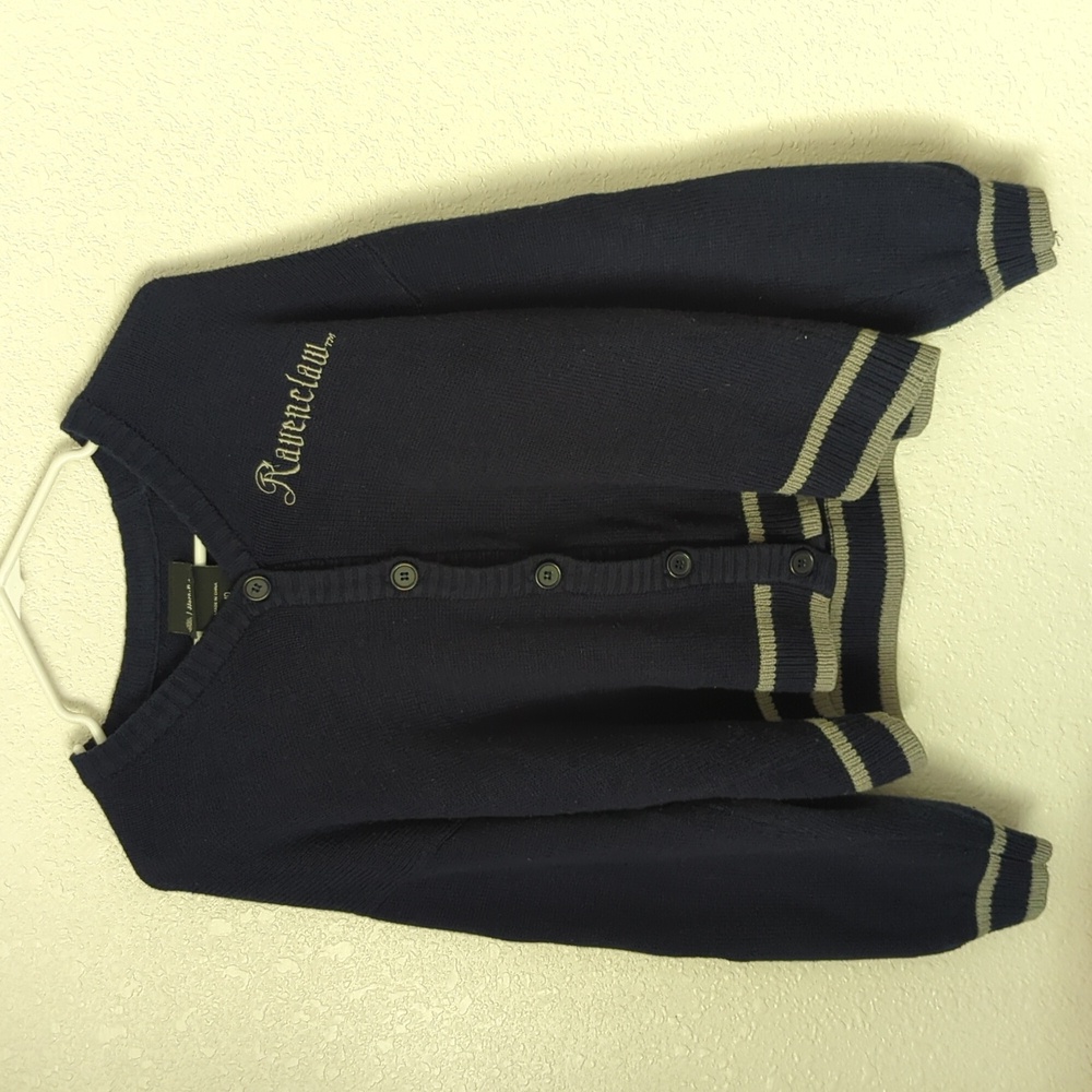 Harry Potter Wizarding World Medium Ravenclaw Embroidered Cardigan Navy Blue